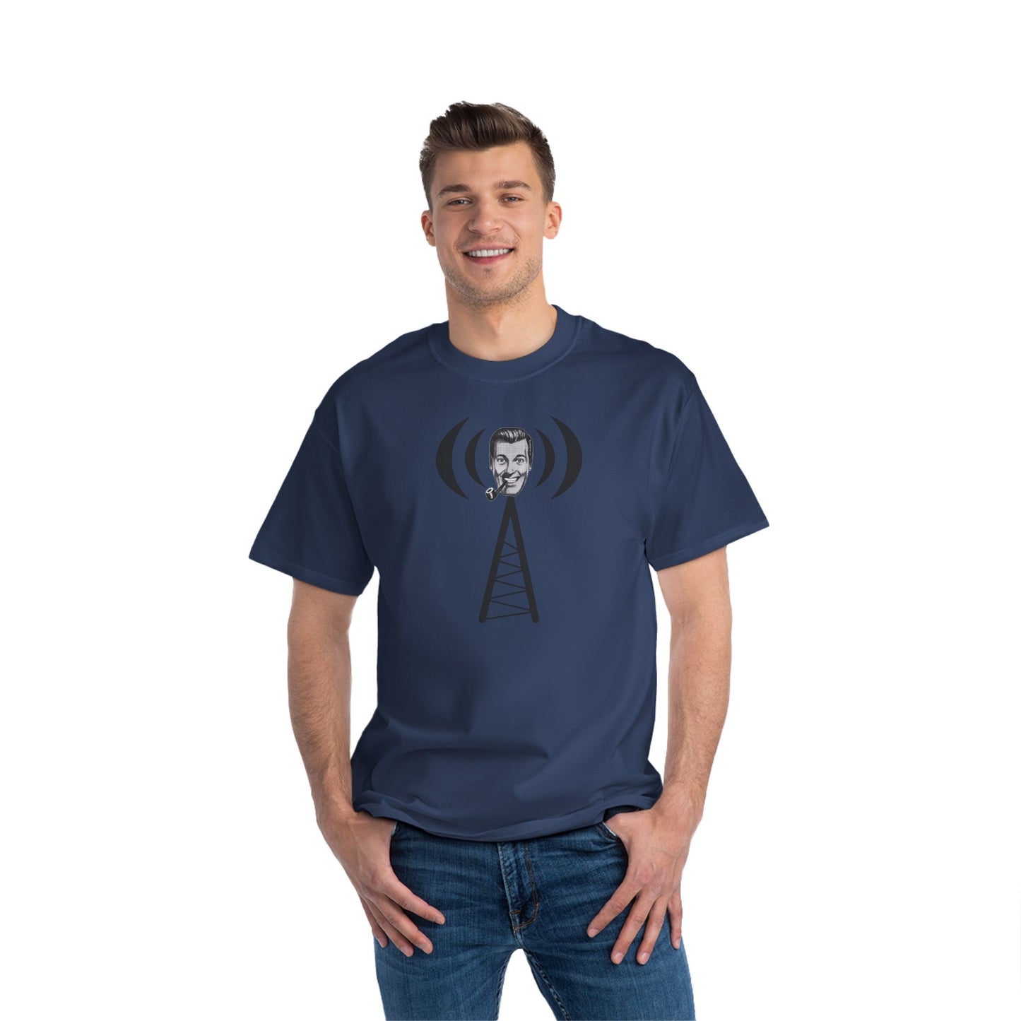 Bob Dobbs / Slack Radio Logo Beefy-T® Short-Sleeve T-Shirt