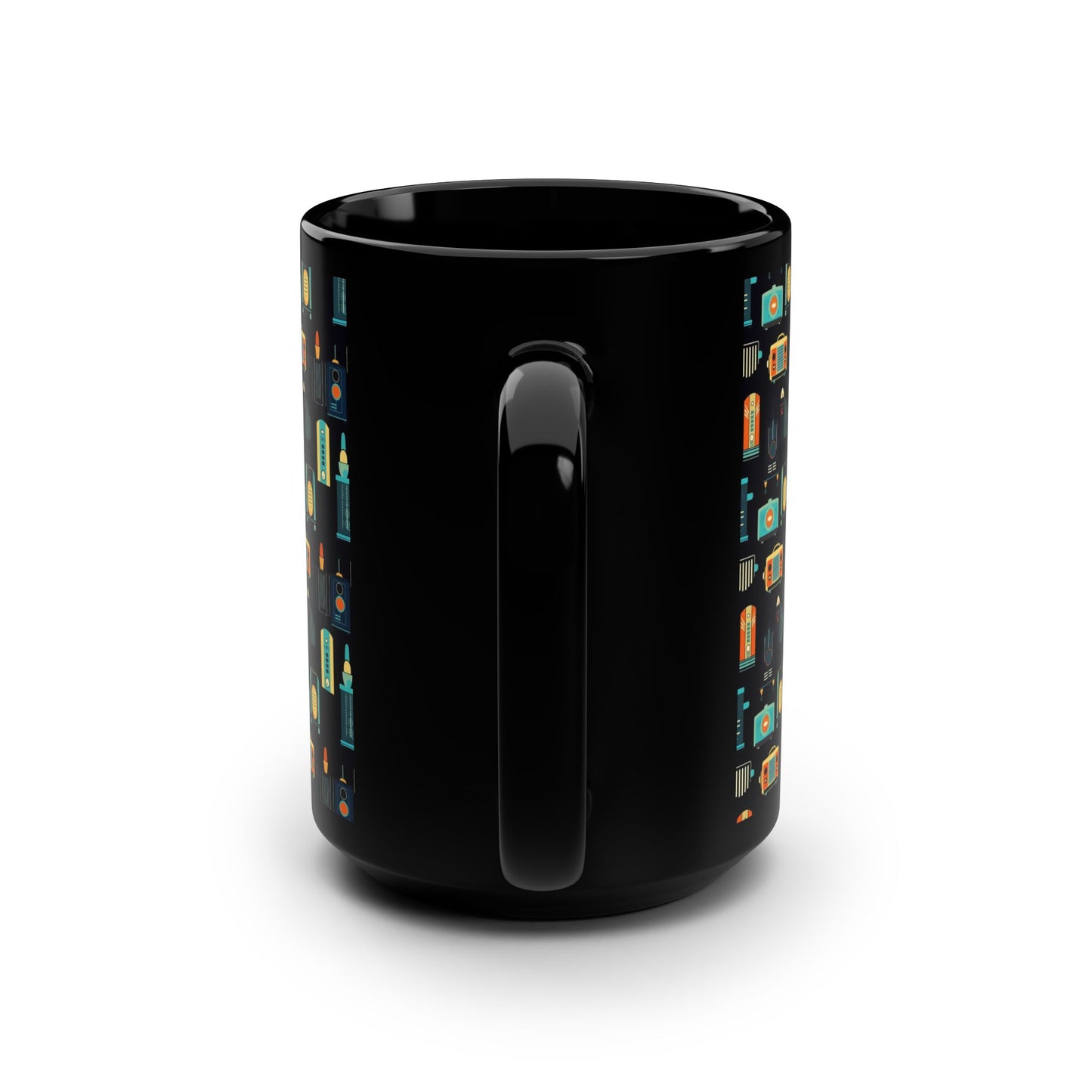 Retro Slack Radio Black Mug, 15oz