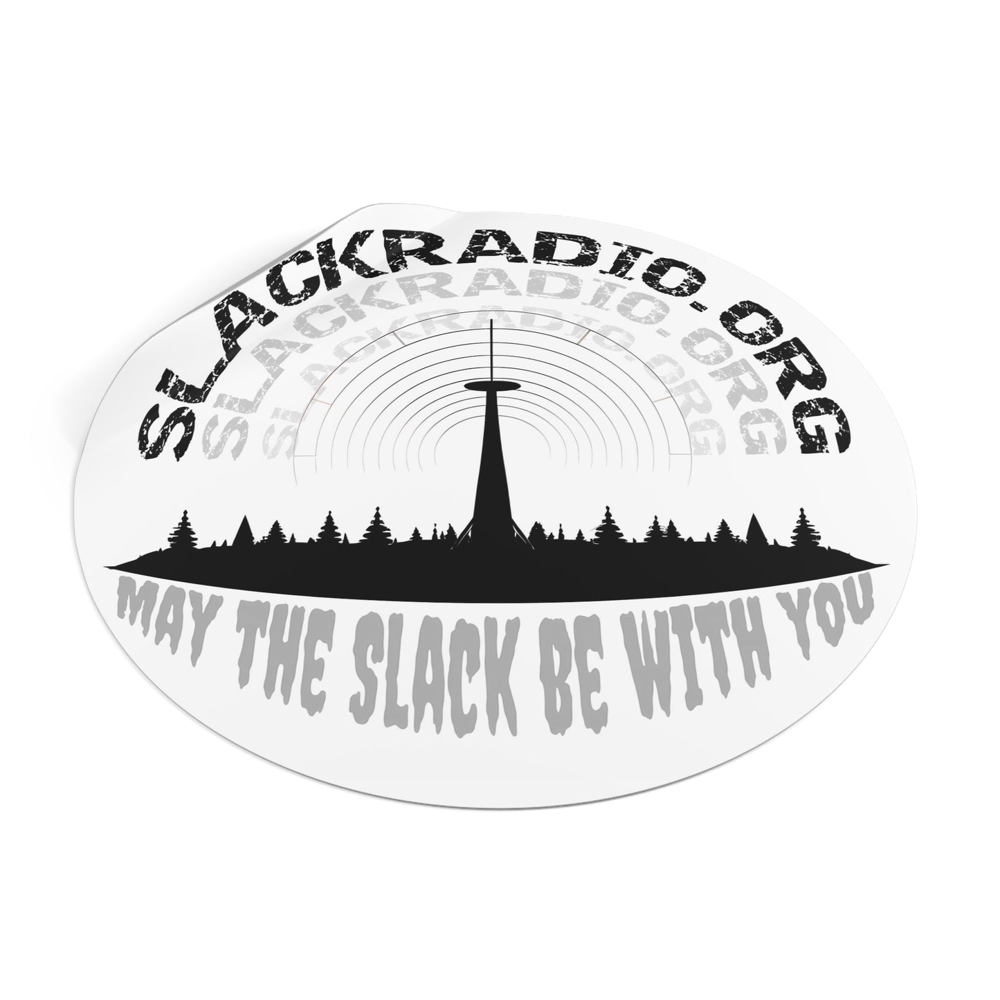 Slack Radio Logo 2 Round Vinyl Stickers