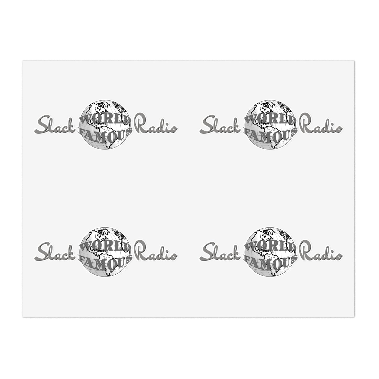 World Famous Slack Radio Logo Sticker Sheets