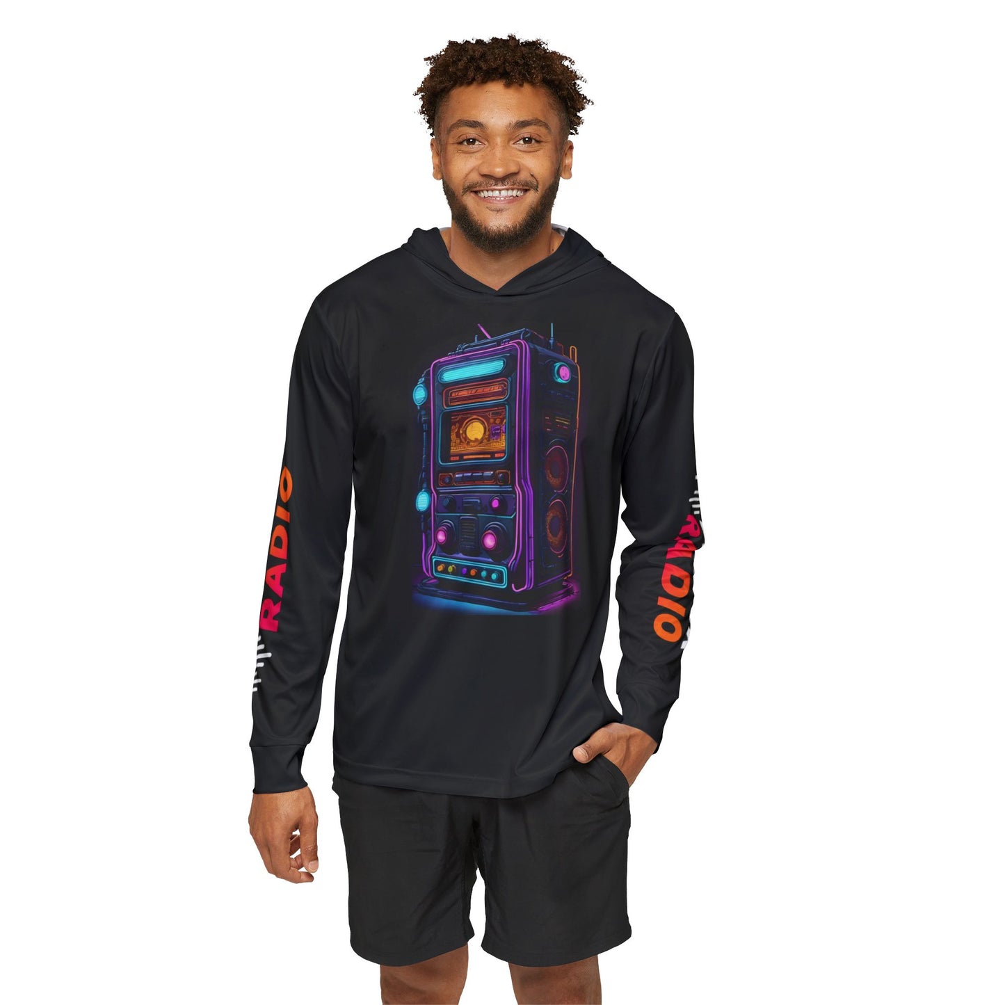 Slack Radio Men's Black Sports Warmup Hoodie