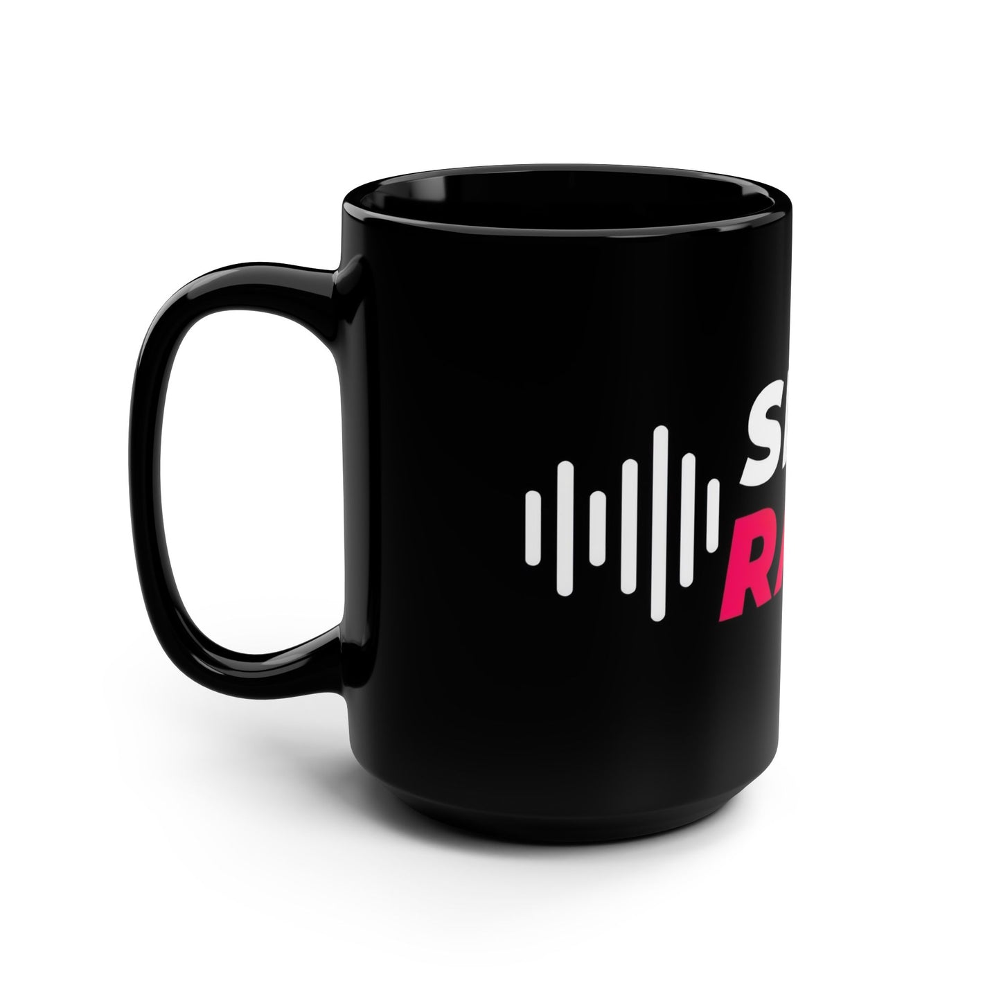 Slack Radio Logo Black Mug, 15oz