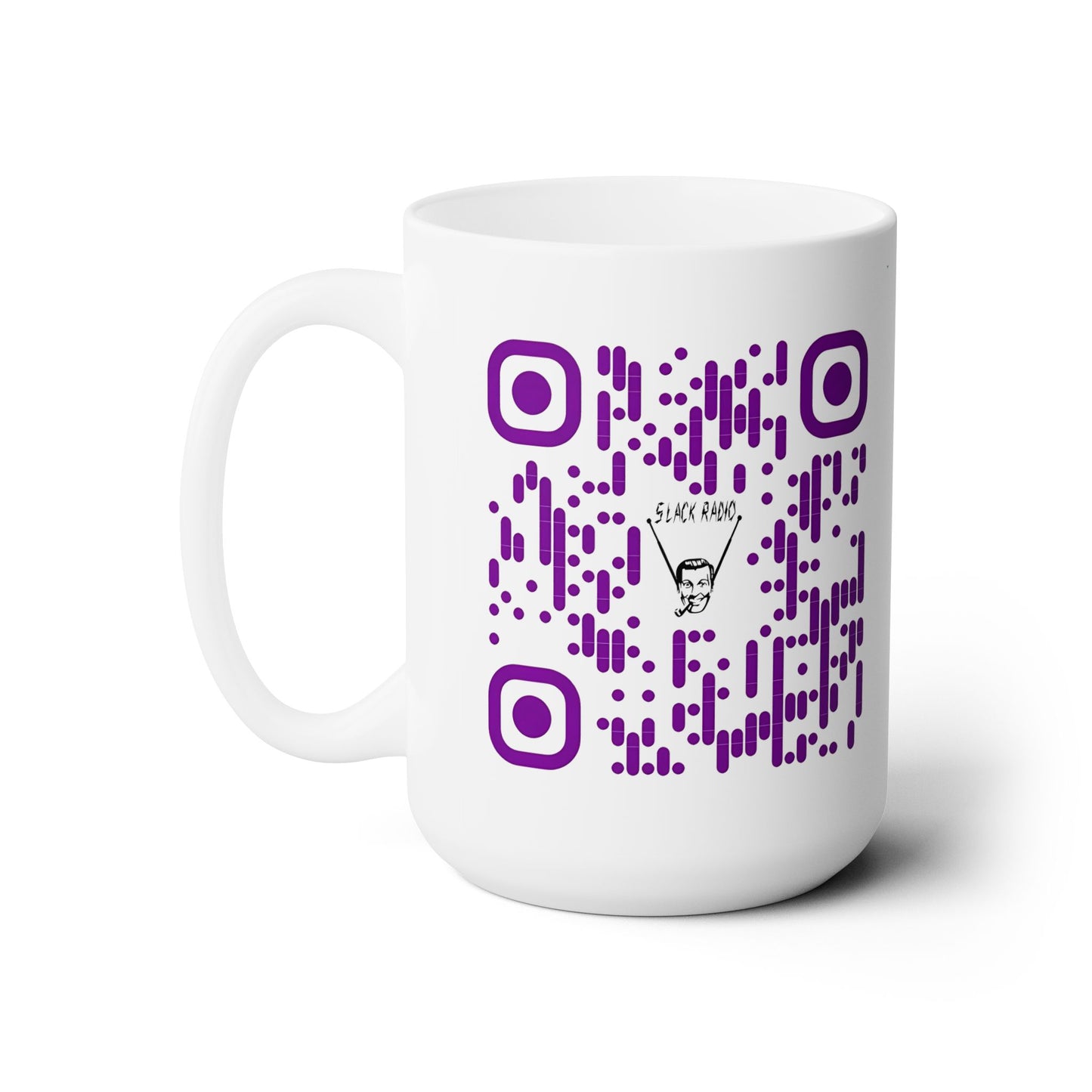 Slack Radio Color Logo White Ceramic 15oz. Mug