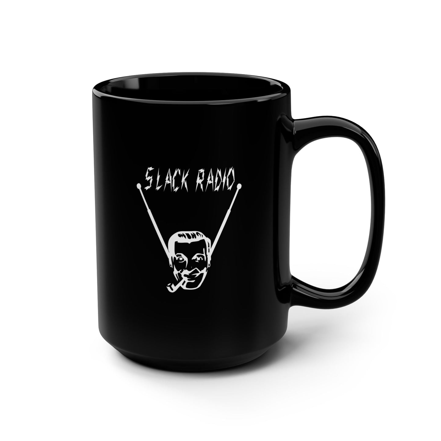 Slack Radio Black Mug, 15oz