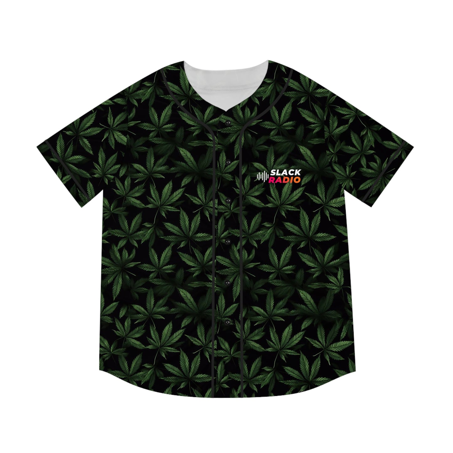 Slack Radio / Cannabis Leaf Men's Baseball Jersey