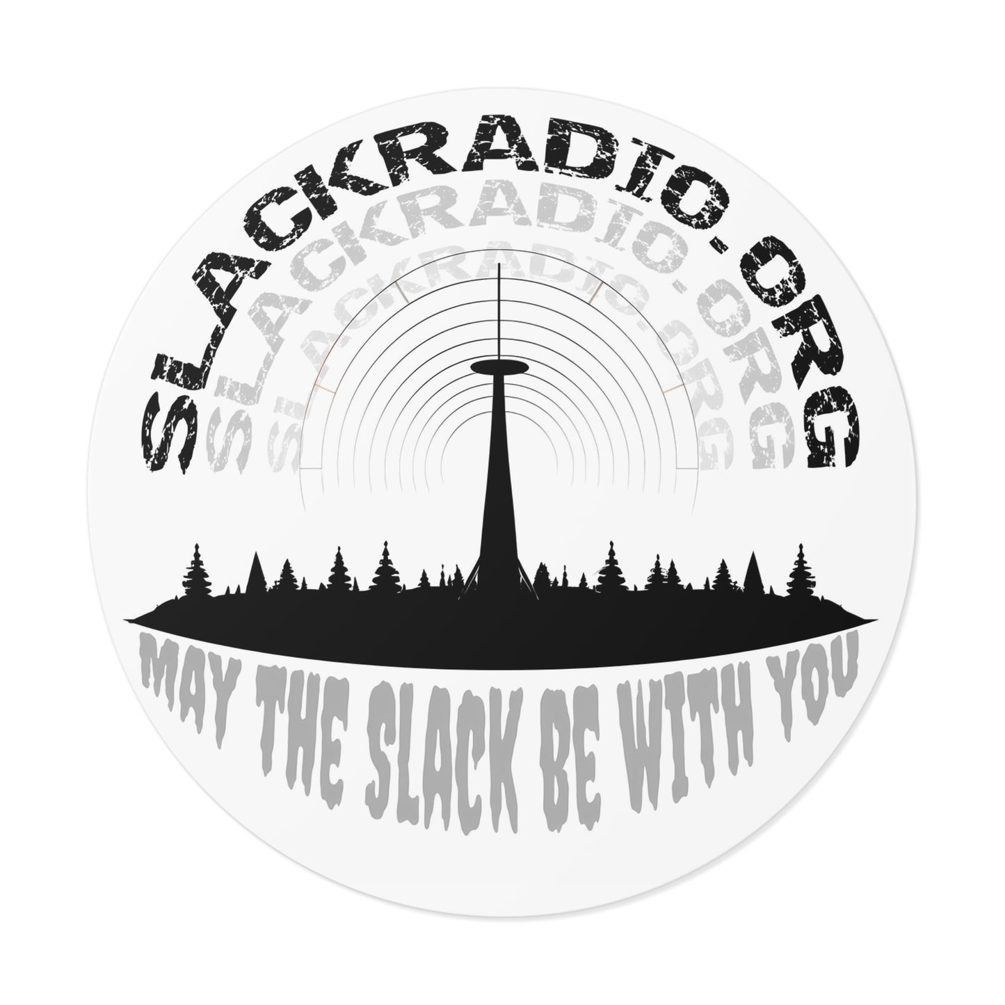 Slack Radio Logo 2 Round Vinyl Stickers