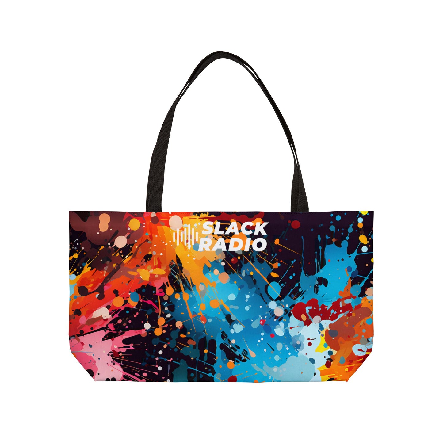 Slack Radio Paint Splatter Weekender Tote Bag