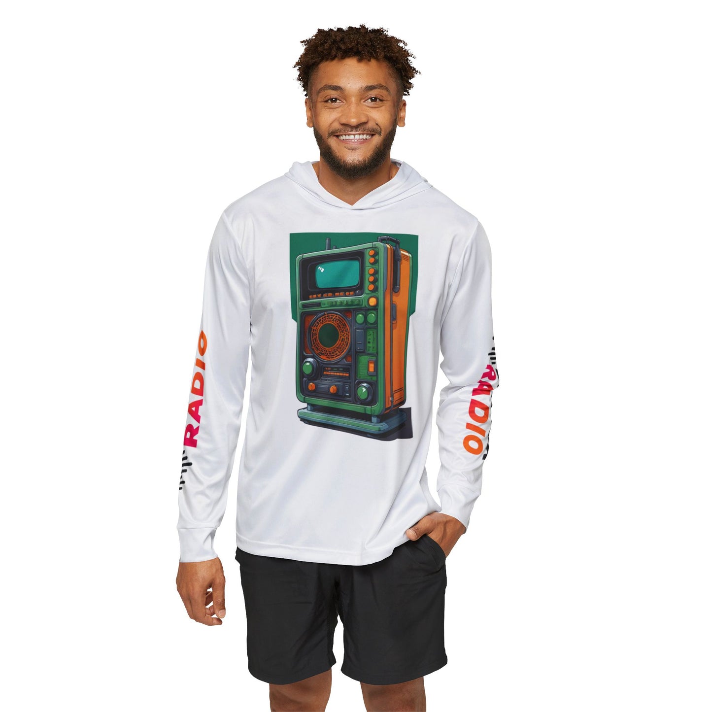 Slack Radio Men's White Sports Warmup Hoodie