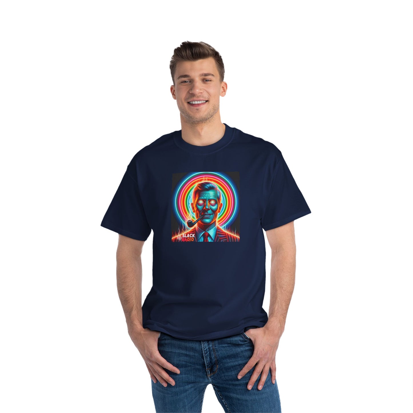 Slack Radio Pipe Smoking Man 2 Beefy-T® Short-Sleeve T-Shirt