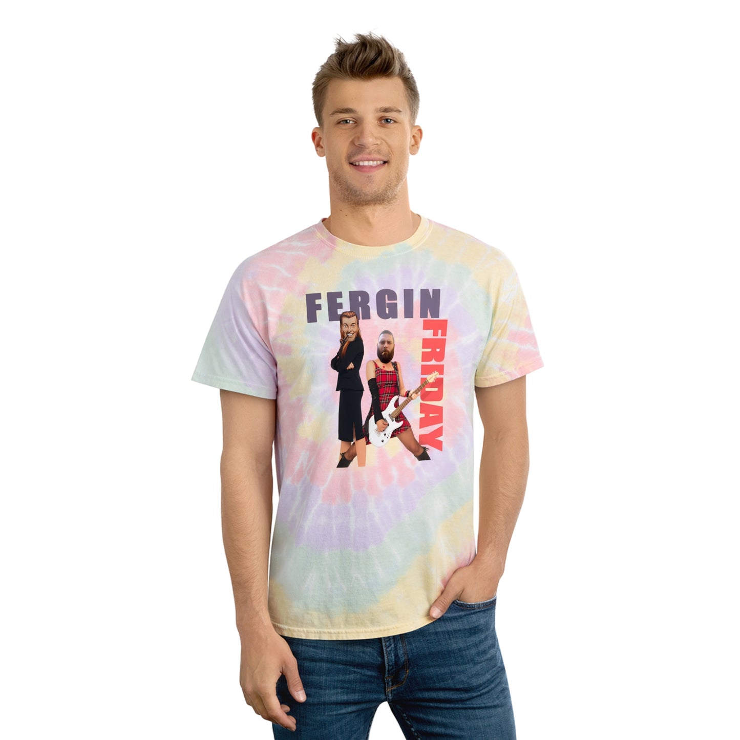 Fergin' Friday / Slack Radio Tie-Dye Tee, Spiral