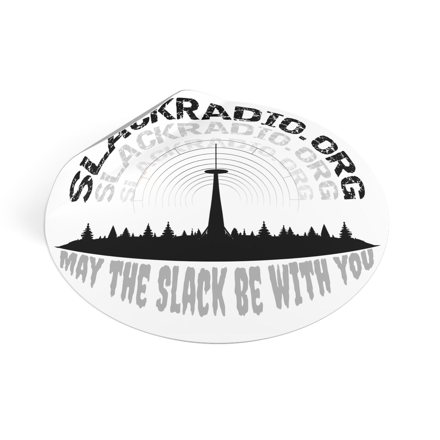 Slack Radio Logo 2 Round Vinyl Stickers