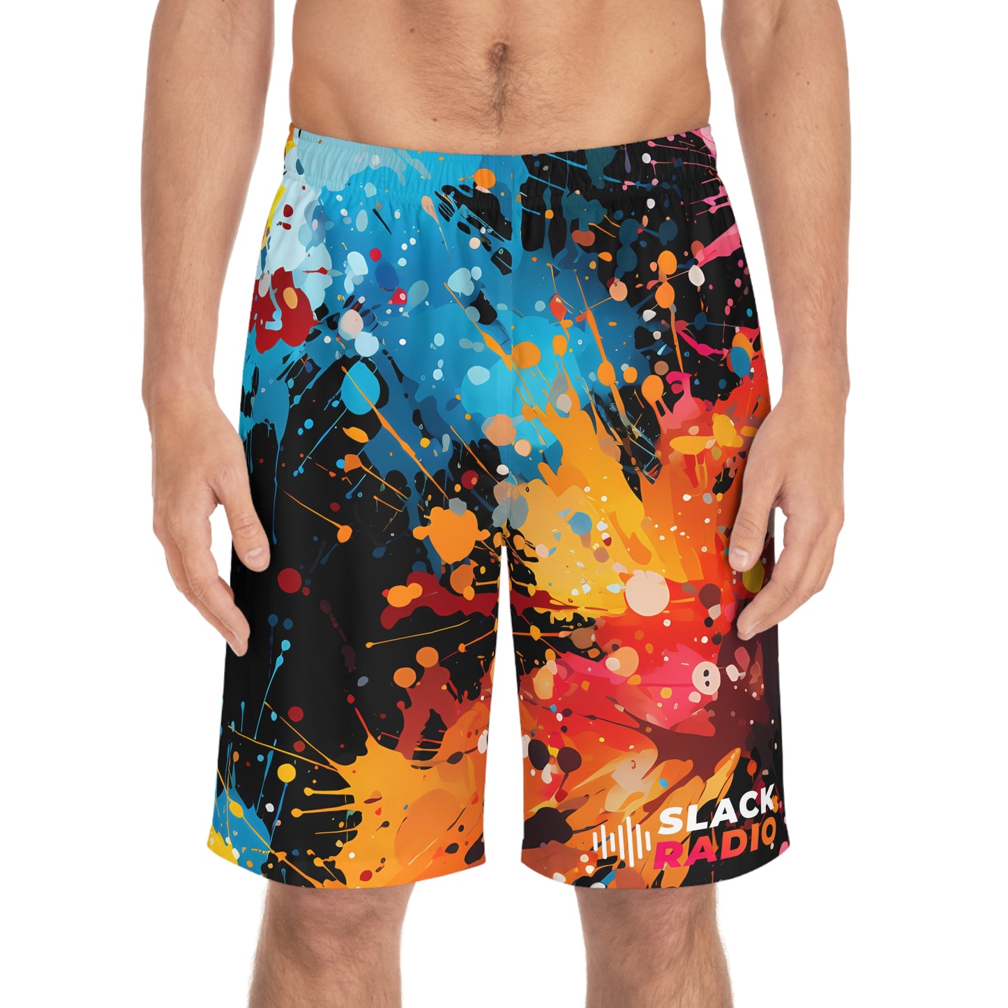 Slack Radio Paint Splatter Men's Board Shorts