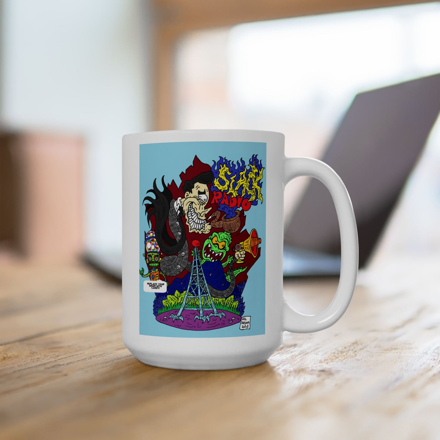 Slack Radio Color Logo White Ceramic 15oz. Mug