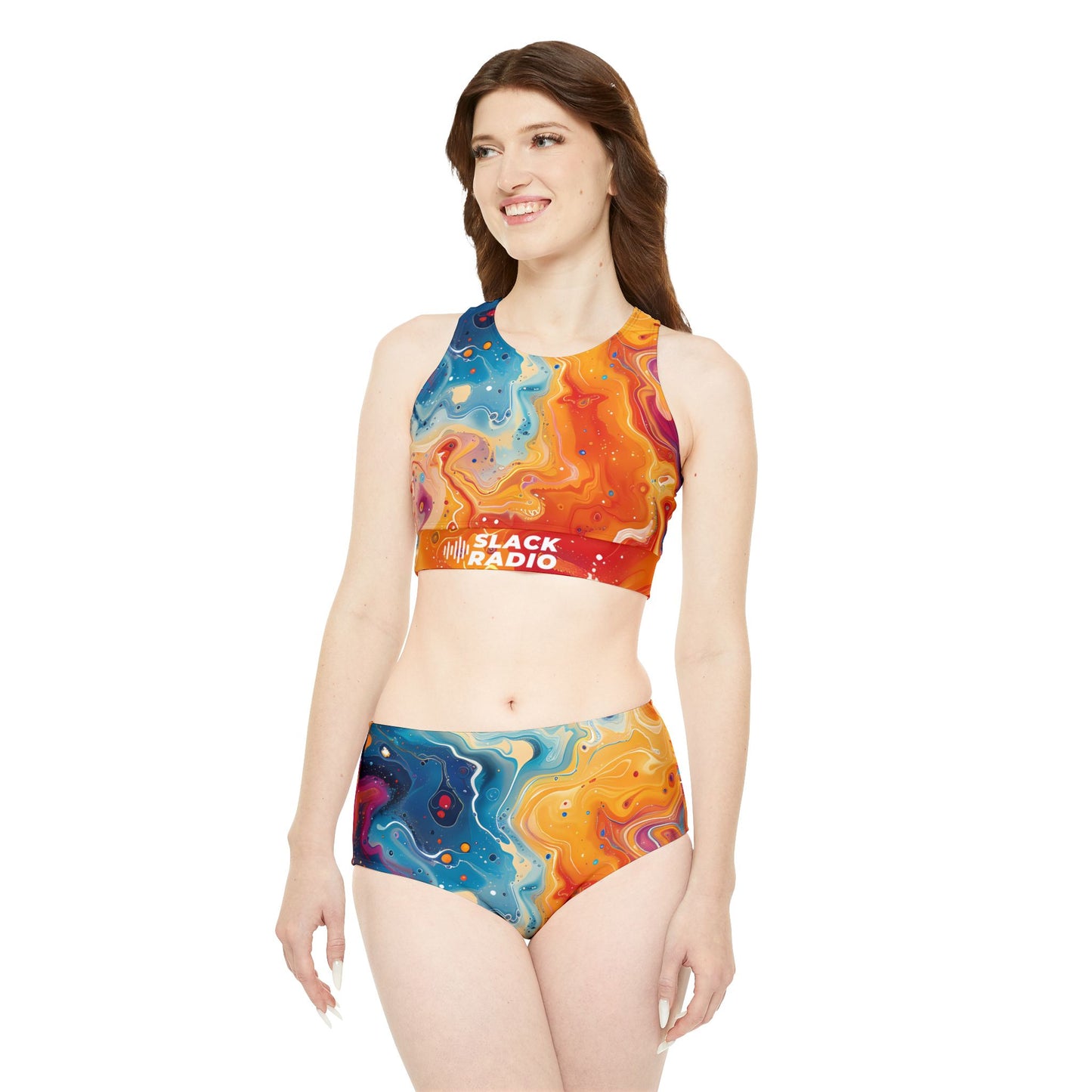 Psychedelic Slack Radio Sporty Bikini Set