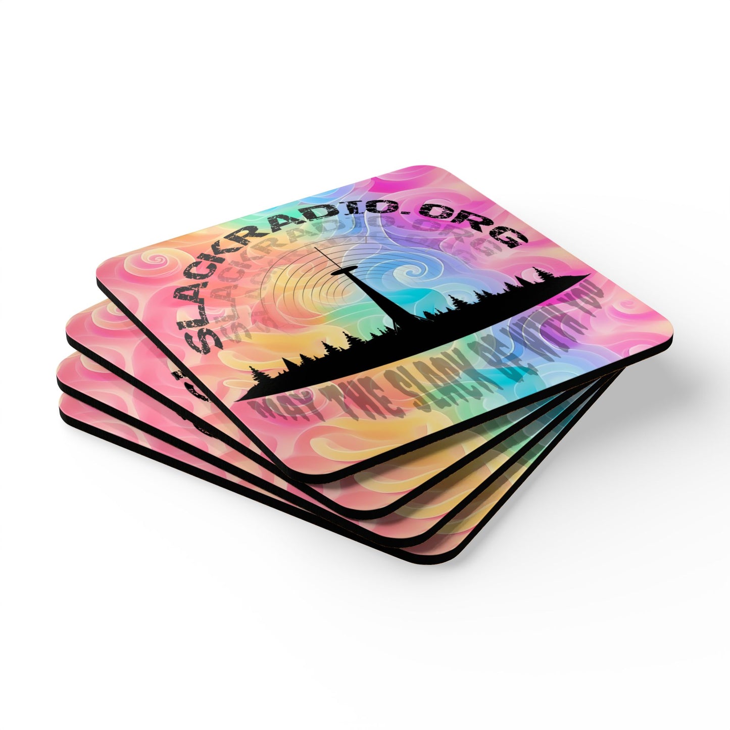 Slack Radio Corkwood Coaster Set