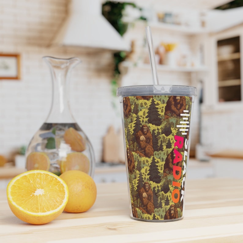 Slack Radio / Bigfoot Plastic Tumbler with Straw