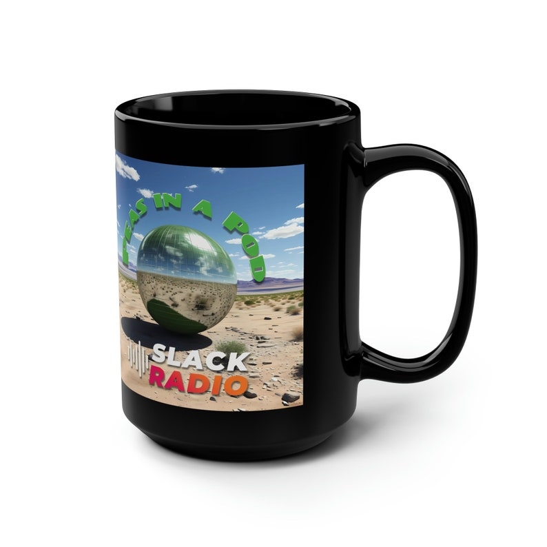 Peas in a Pod 1 / Slack Radio Black Mug, 15oz