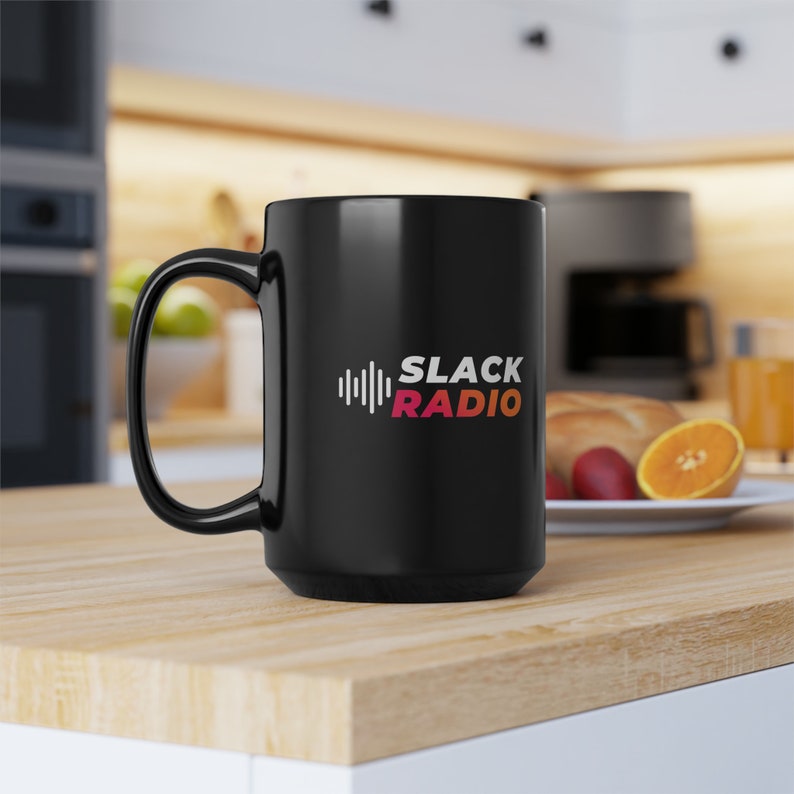 Peas in a Pod 1 / Slack Radio Black Mug, 15oz