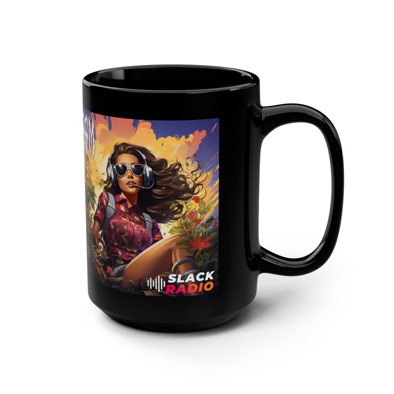 RPM Slackbot / Slack Radio Black Mug, 15oz