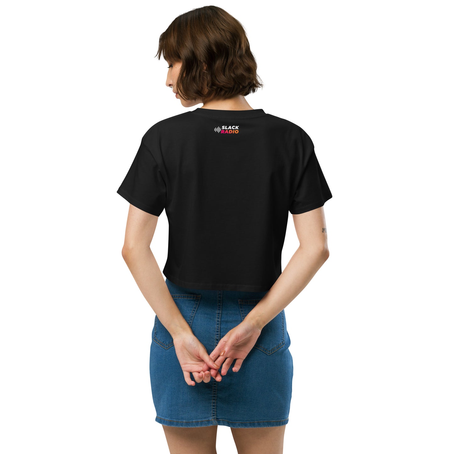 Women’s Slack Radio Black Crop Top