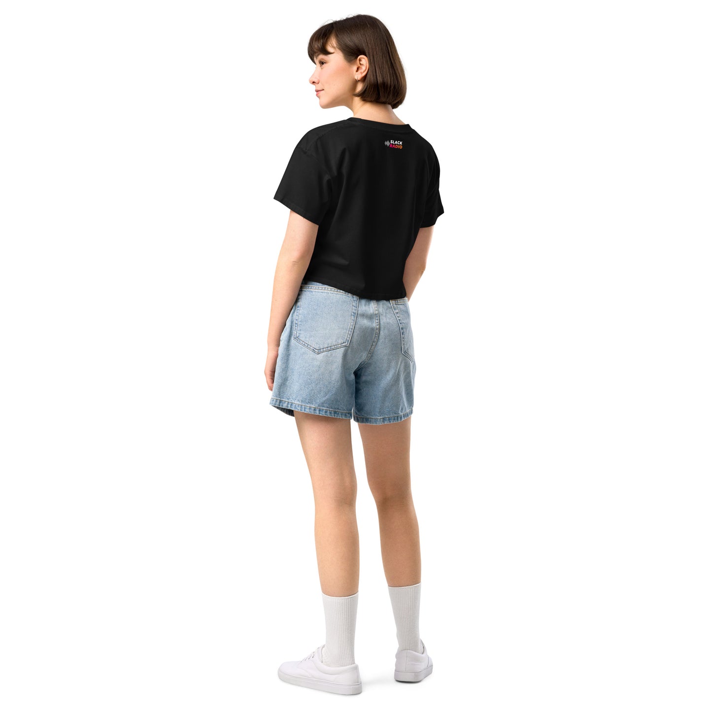 Women’s Slack Radio Black Crop Top