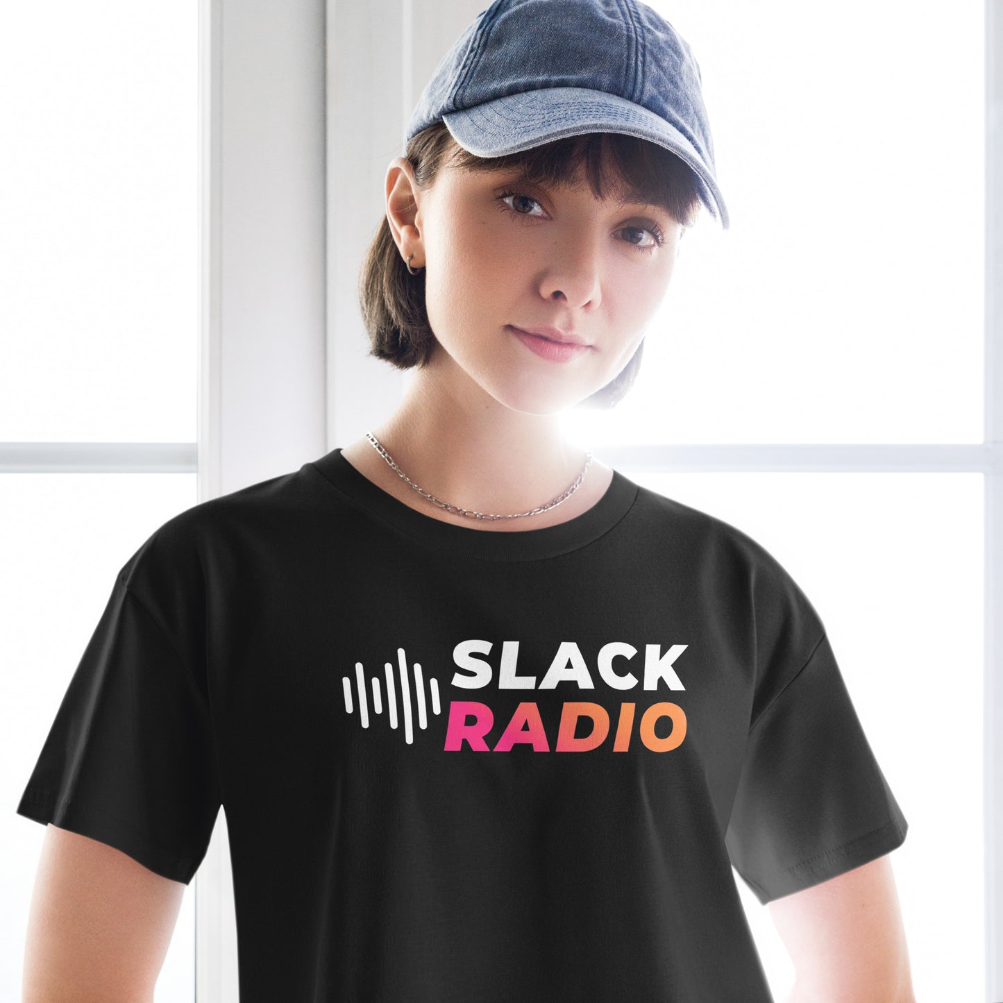 Women’s Slack Radio Black Crop Top