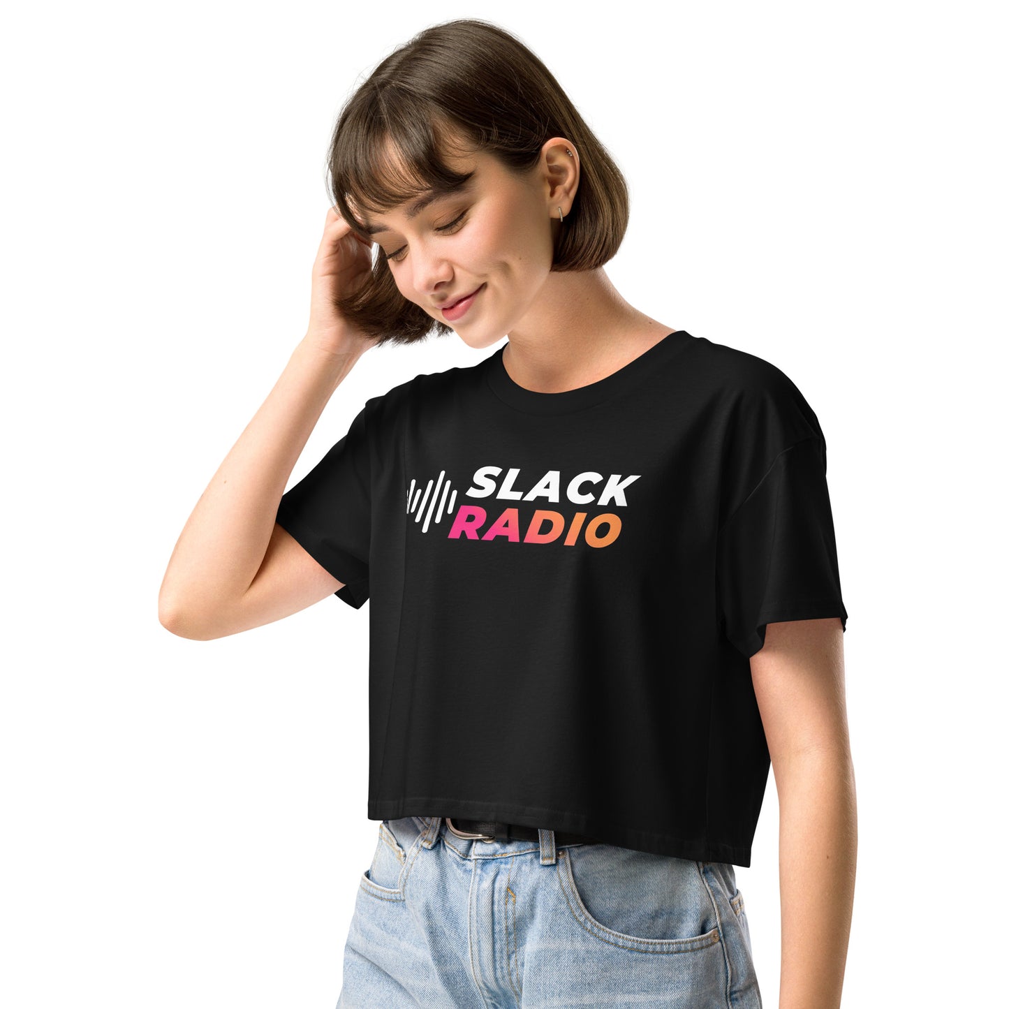 Women’s Slack Radio Black Crop Top